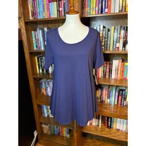Navy fit-and-flare tunic top (small-medium)